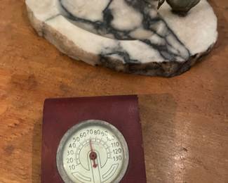 1930s vintage art deco desk thermometer