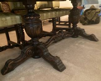 Legs of the dining room table