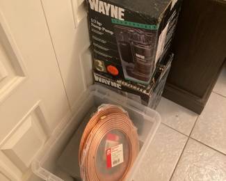 Wayne 1/3 HP sump pumps never opened and refrigerant coil