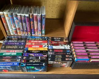 VHS and 8 tracks (some VHS still sealed)