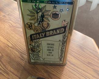 Italy Brand olive oil can one gallon never used