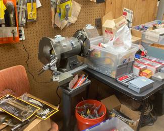 Unopened tools and grinder