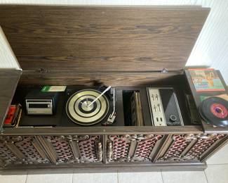 LP and 8 track player cabinet