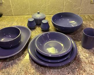 beautiful purple  dish ware 