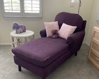 Comfortable purple chaise lounge  