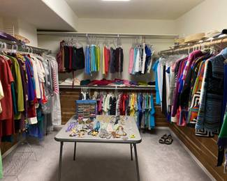 Women's clothes, sweaters, coats, shoes &  jewelry  $5 each item. 