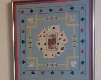 Cross Stitch of Bridge Card Game