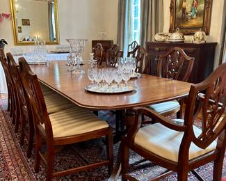 BANQUET SIZE DINING TABLE & CHAIRS