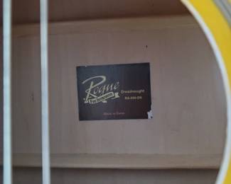 Tag inside the guitar