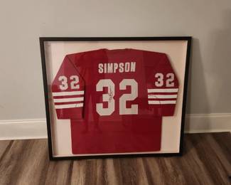 AUTHENTIC SIGNED O J SIMPSON SAN FRANCISCO JERSEY