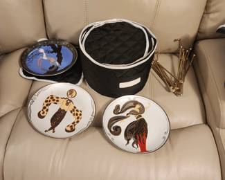 ANTIQUE PLATES-SET OF 9