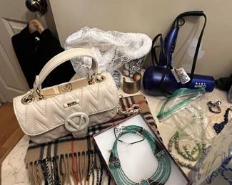 VALENTINO BAG STERLING AND TURQUOISE NECKLACE