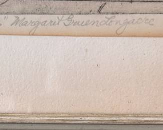 "Gate of St. Michael's Church, Charleston, S.C." # 5/15. Signed by Artist, Margaret Gruen Longacre. Photo 3 of 4.