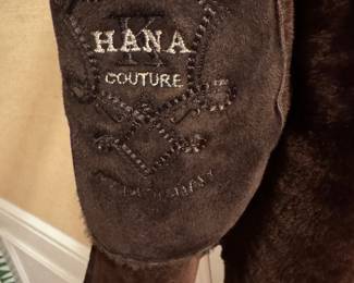 Hana Couture Suede / Shearling Lined Coat. Size 38. Photo 2 of 2.