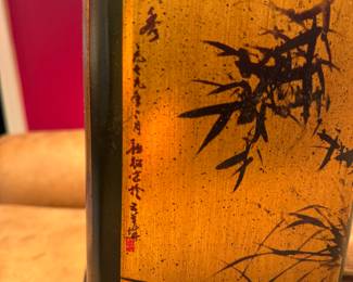 Vintage Frederick Cooper Chinese Tea Tin Table Lamp. Photo 3 of 3.