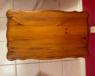 Set of 3 Oak Nesting Tables. Largest Measures 25" W x 15" D x 22" H; Smallest is 15" W x 12" D x 15" H. Photo 3 of 3.