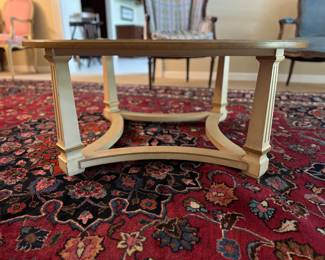 Vintage Round Wood Cocktail Table. Measures 39" D x 17" H. Photo 1 of 4.