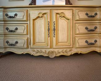 Vintage Century French Provincial Sideboard / Bureau. Measures 73" W x 19" d x 32" H. Photo 1 of 5.
