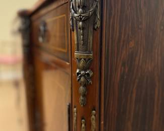 Vintage Robert Irwin Sideboard with Brass Pulls. Measures 72" W x 21" D x 36" H. Photo 3 of 7.