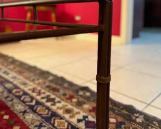 Vintage Glass and Brass Cocktail Table. Measures 37" x 37" x 16" H. Photo 2 of 2.