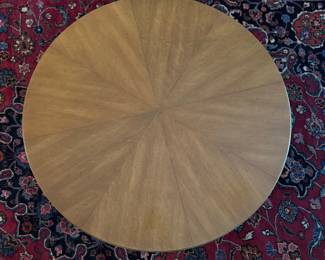Vintage Round Wood Cocktail Table. Measures 39" D x 17" H. Photo 2 of 4.