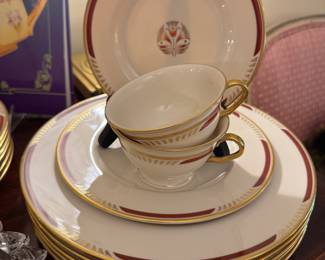 Pickard Malmo China - Set Includes 8 Dinner, 8 Salad, 8 Bread & Butter & 8 Cups & Saucers.