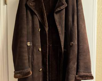 Hana Couture Suede / Shearling Lined Coat. Size 38. Photo 1 of 2.