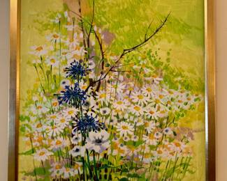 Daisy Still Life. Oil on Canvas. Signed by Artist. Photo 1 of 2.