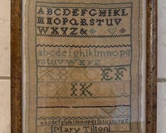 Antique Alphabet Sampler. 1784.