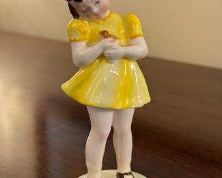 Staffordshire Girl Figurine. Photo 1 of 2.