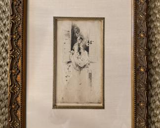 Original Ink on Paper Signed By Artist, Sir David Young Cameron.