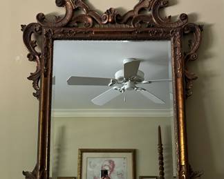 Vintage Ornate Parcel Gilt Mirror. Measures 38" W x 60" H. Photo 1 of 2.