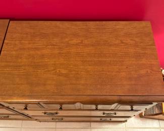 Pair of Vintage Heywood Wakefield Cinnamon Bachelor's Chest of Drawers. Each Measures 32" W x 19" D x 31" H. Photo 4 of 4.