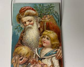 Reproduction of Vintage Santa Wall Decor.