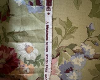 Braemore Floral Upholstered Bow-Front Apartment Sofa. Measures 54" W x 34" D. Photo 5 of 5.