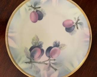 Hand-Painted Porcelain Small Fruit Plates. Photo 1 of 2.