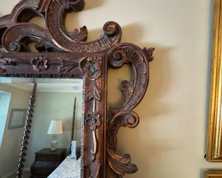 Vintage Ornate Parcel Gilt Mirror. Measures 38" W x 60" H. Photo 2 of 2.