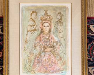 "Infanta," Stone Lithograph #315/5130. Signed by Artist Edna Hibel.