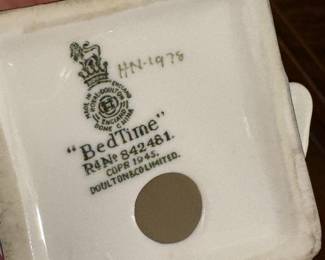 Royal Doulton "Bedtime" Figurine. Photo 2 of 2.