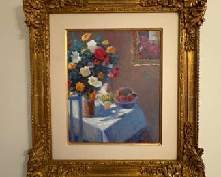 Floral Still Life. Oil on Canvas. Signed By Artist. Photo 1 of 2.