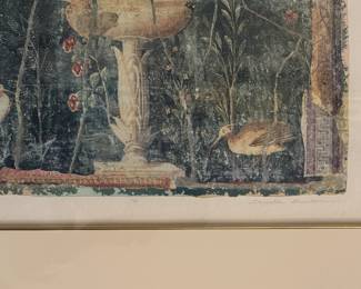 "Le Fountain Aux Ouiseaux," Signed & Numbered Lithograph. Photo 3 of 3.