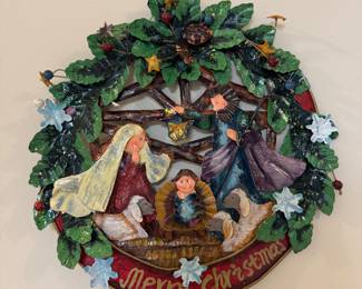 Tole Christmas Wreath.