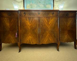 Vintage Robert Irwin Sideboard with Brass Pulls. Measures 72" W x 21" D x 36" H. Photo 1 of 7.
