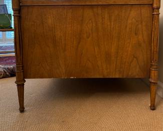 Pair of Vintage Two-Door Mesh Screen Side Tables. Each Measures 28" x 28" x 23" H. Beautiful as Is But Ask Us About Refinishing / Painting / Lacquering Resources. Photo 4 of 4.
