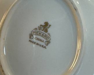 Vintage Pickard Leaf Dish. Photo 2 of 2.