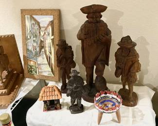Carved El Salvador Wood figures
