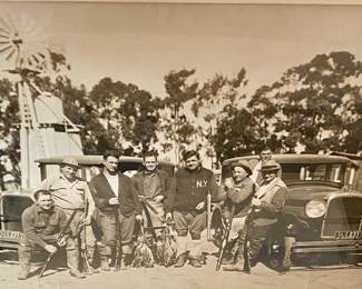 "100% Original" Babe Ruth, Lou Gehrig Hunting photo taken at 4 mile square in Ca. The shotgun Babe is holding was restored by the Estate Family Father's Gun Smith shop. This Original photo has NEVER been offered for sale until now.