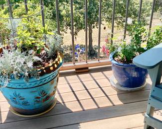 Several Clay planters