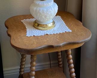 Antique Oak wood twist Occasional table. 