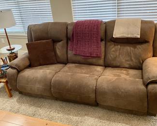 NICE Large Electric Reclining Fabric Sofa.
